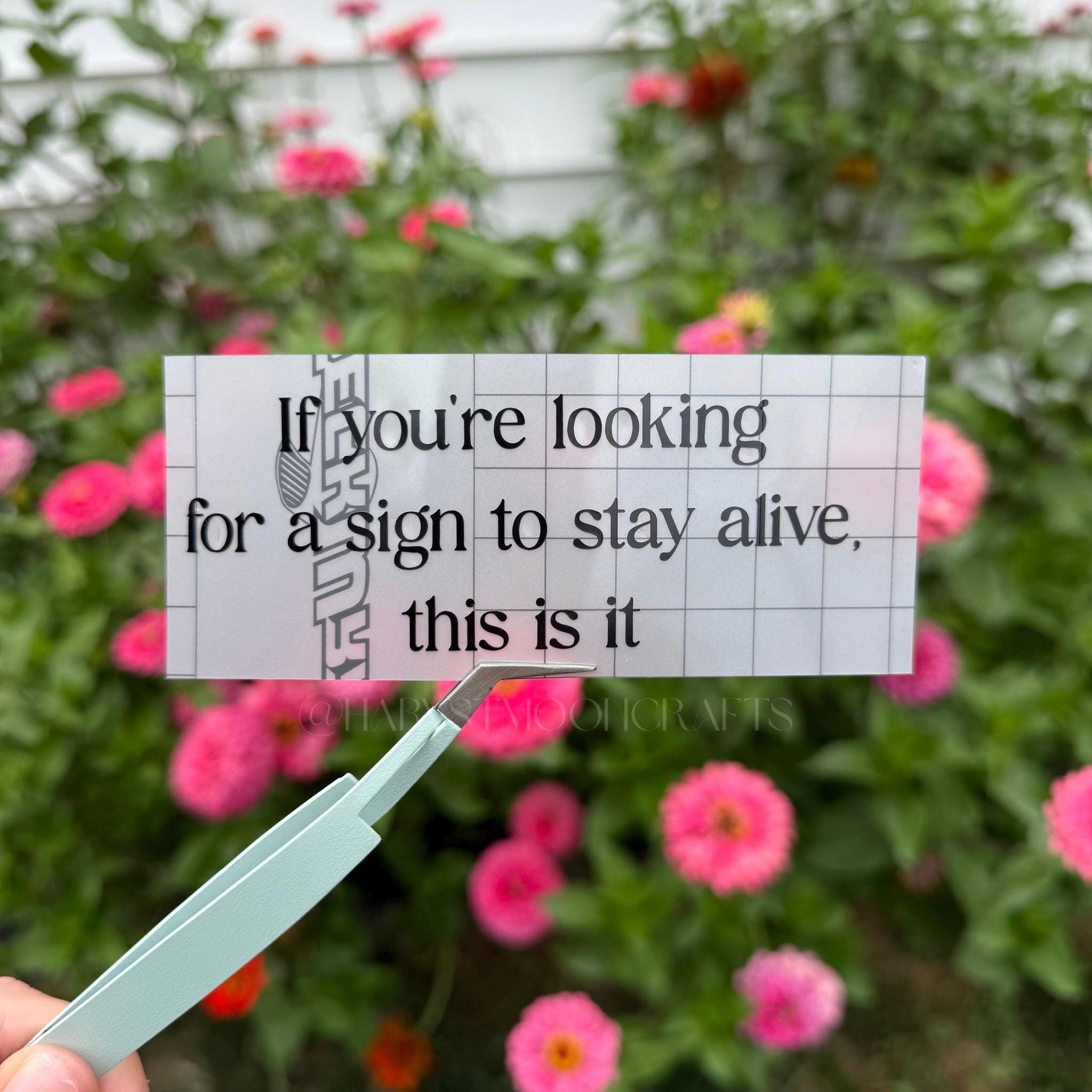 If Youre Looking For A Sign To Stay Alive This Is It Vinyl Car Decal