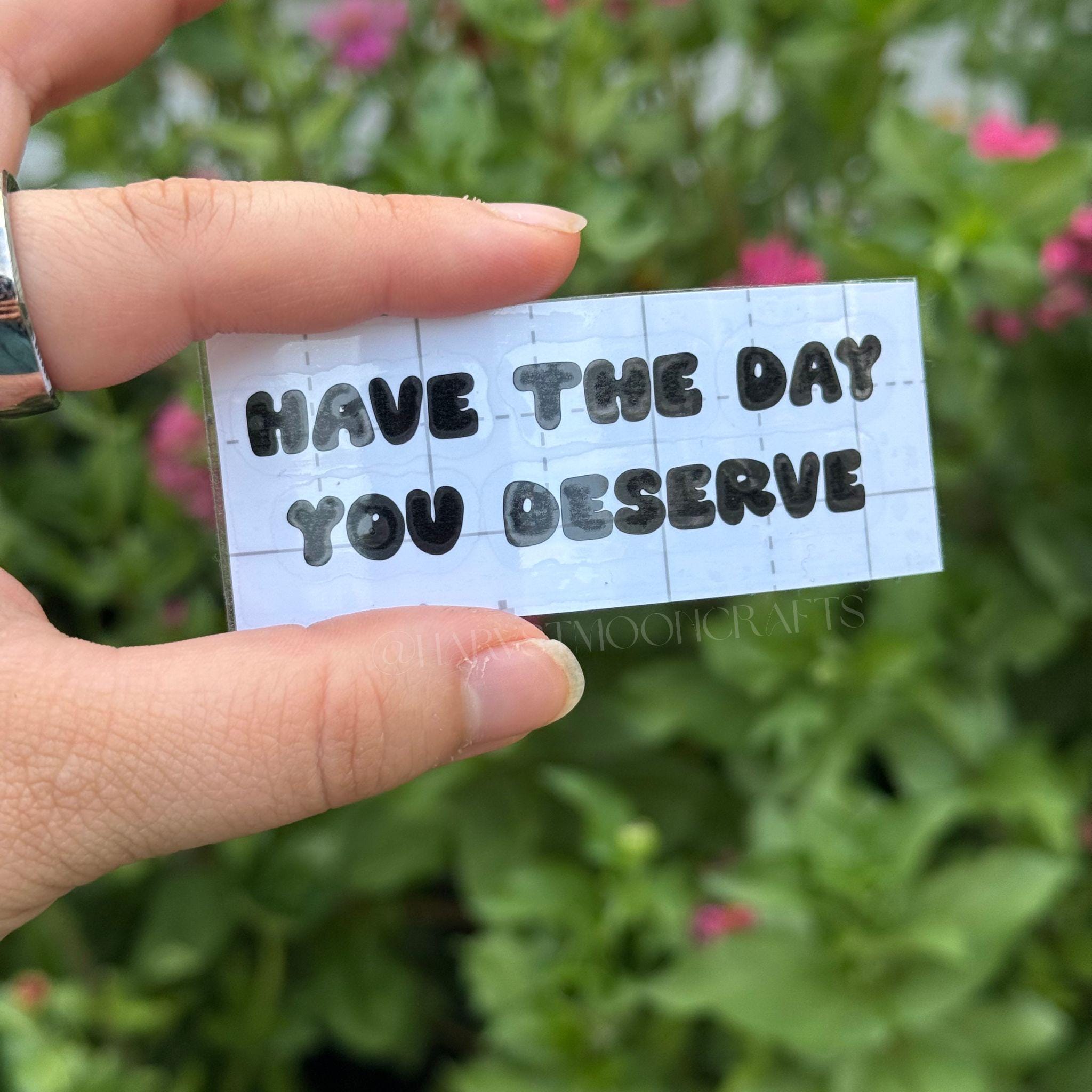 Have The Day You Deserve Vinyl Car Decal