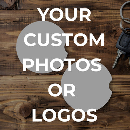 Custom Ceramic Car Coasters 2.5 Inch Set of 2