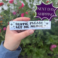 Bestie Please Let Me Merge Vinyl Car Decal