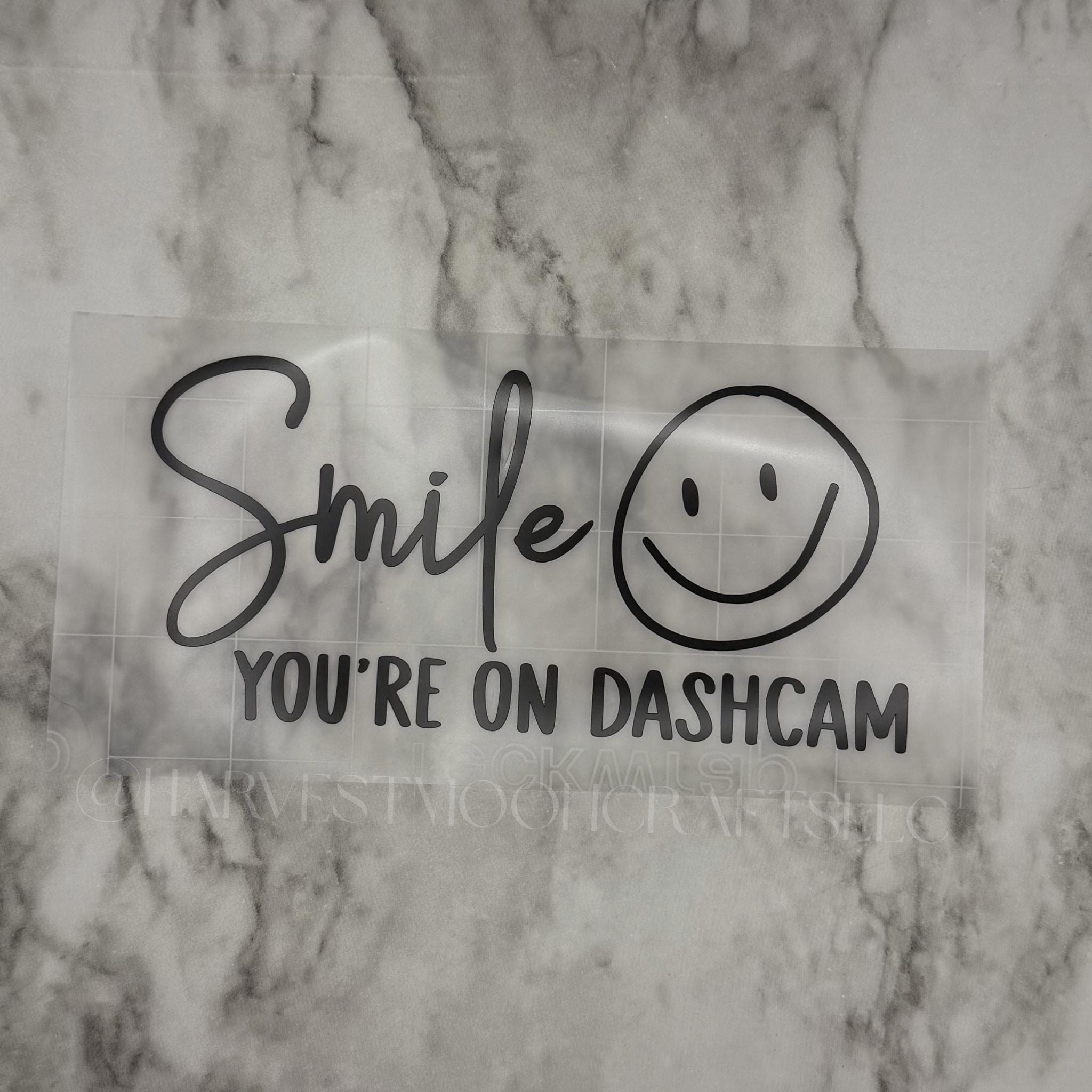 Smile You’re On Camera, Smile You’re On Dashcam, Funny Bumper Sticker, Vinyl Door Decal, Car Accessories, Front Door Home Protection Sticker
