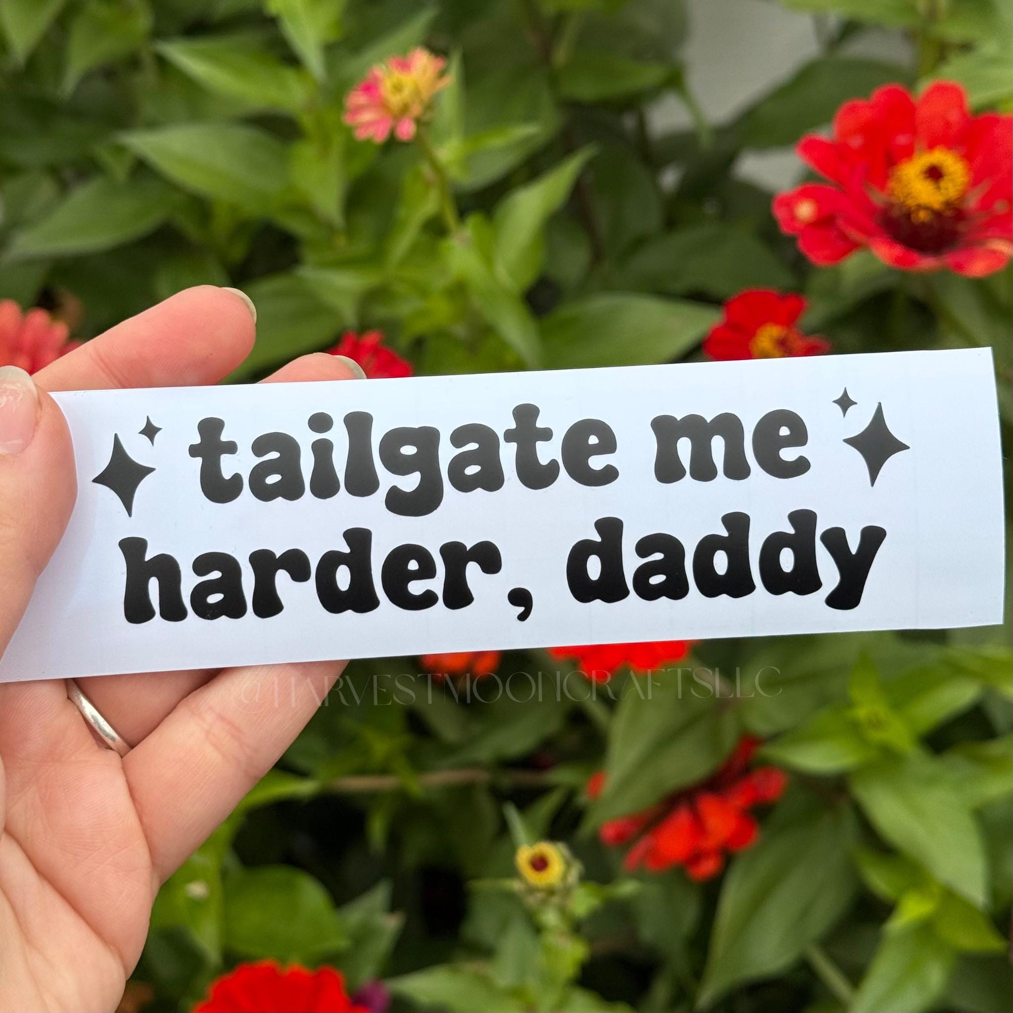 Tailgate Me Harder Daddy Vinyl Car Decal