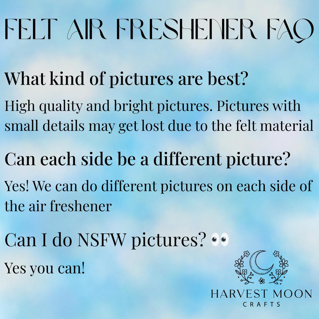 Custom Photo Car Air Freshener | Personalize Picture Freshener