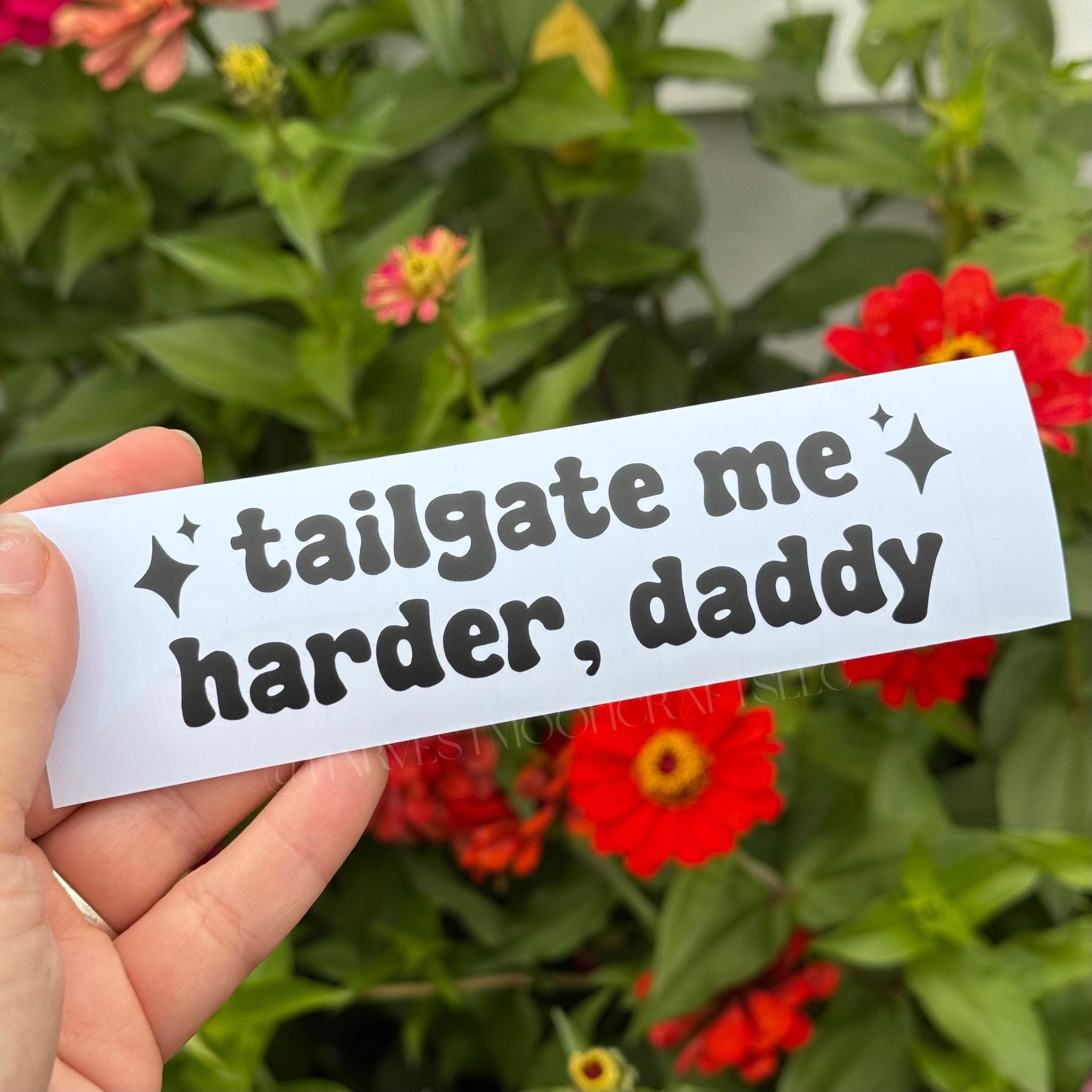 Tailgate Me Harder Daddy Vinyl Car Decal