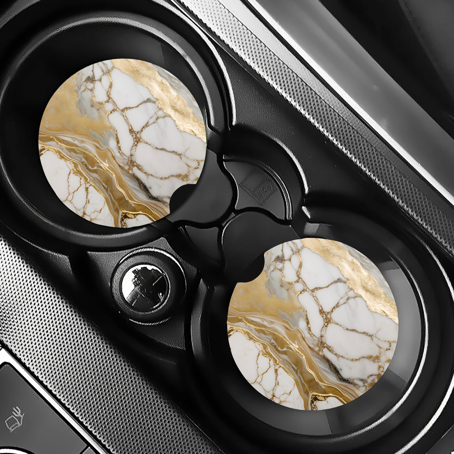 Custom Ceramic Car Coasters 2.5 Inch Set of 2