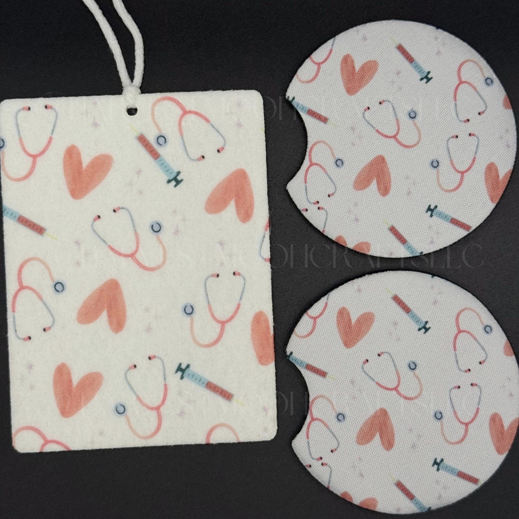 Healthcare Hero Gift Set | Air Freshener Freshie and Car Coaster Bundle