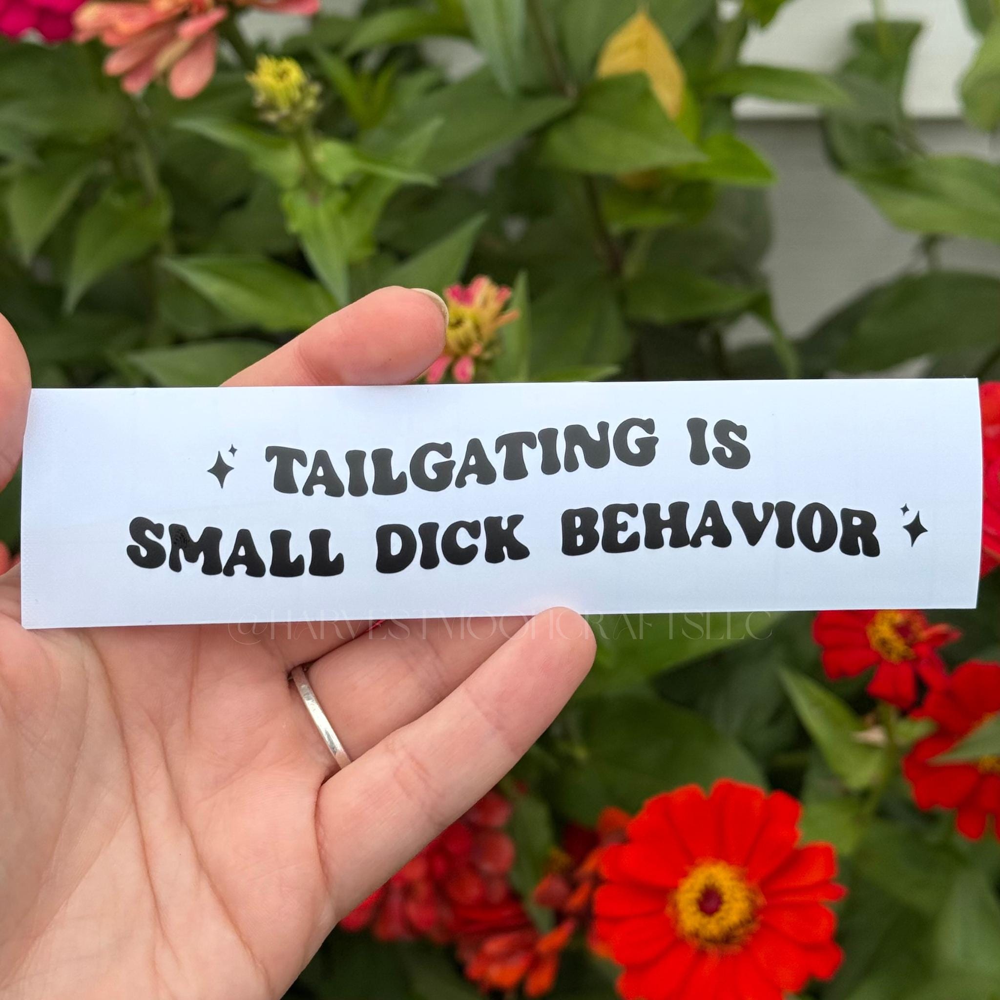 Tailgating Is Small Dick Behavior Decal